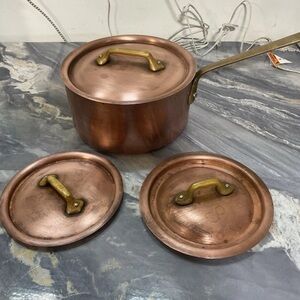 Mauviel Copper Sauce Pan With Curved Lid